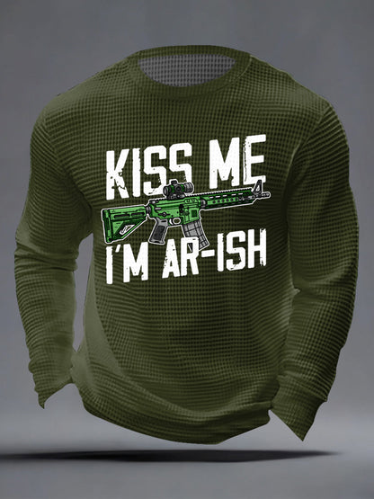 Men's Kiss Me I'm AR-ish Waffle Top
