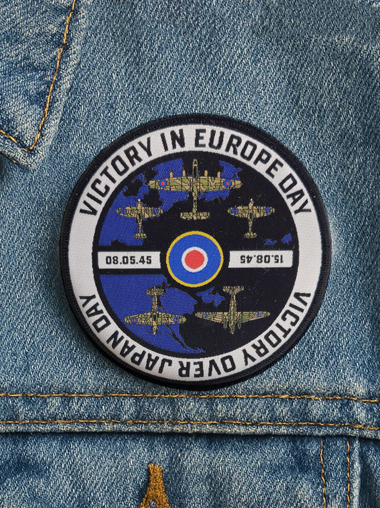Unisex Victory In Europe Day Print Brooch