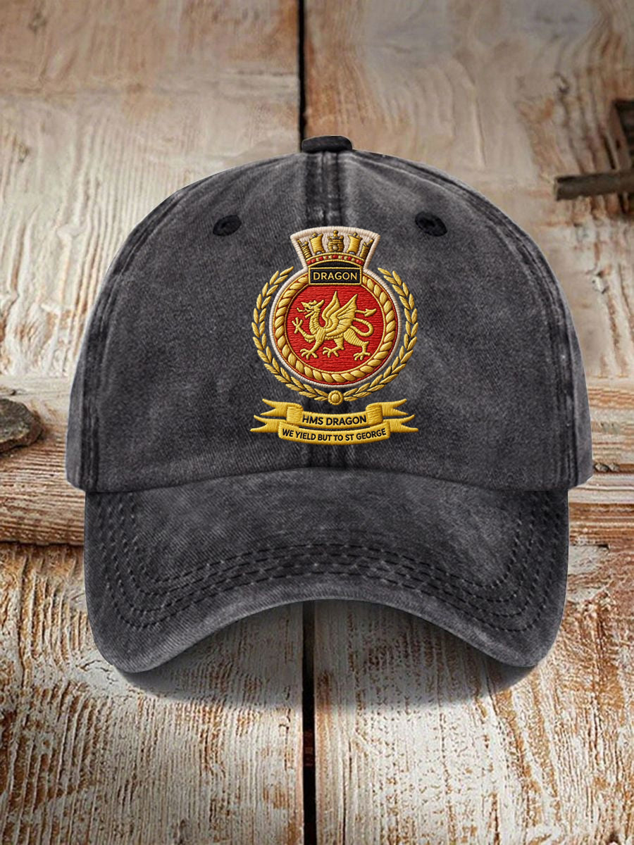 Unisex British HMS Dragon Printed Hat