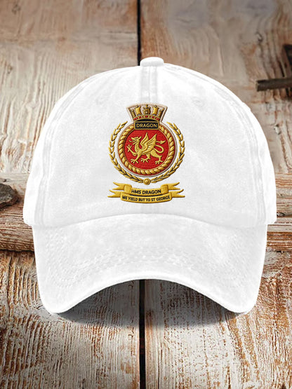 Unisex British HMS Dragon Printed Hat