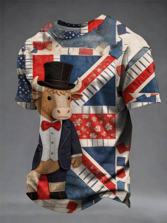 Men's British John Bull print short sleeves t-shirt
