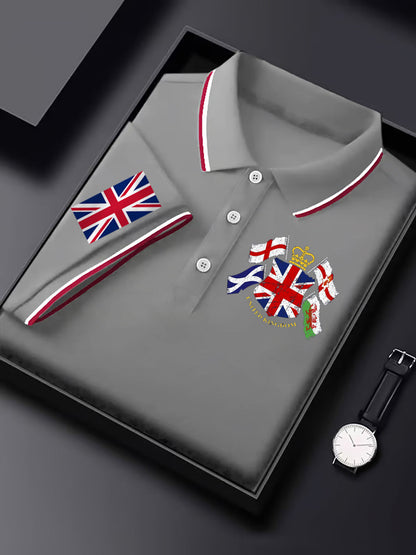 Men's Vintage England Flag Casual Shirt