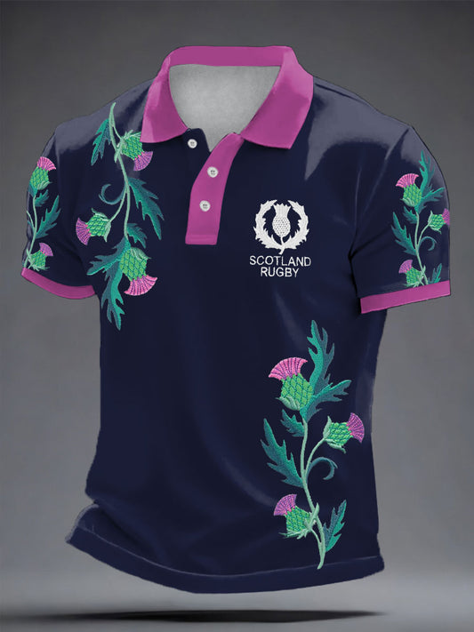Men's Scotland Rugby Lover Printed Casual Tops