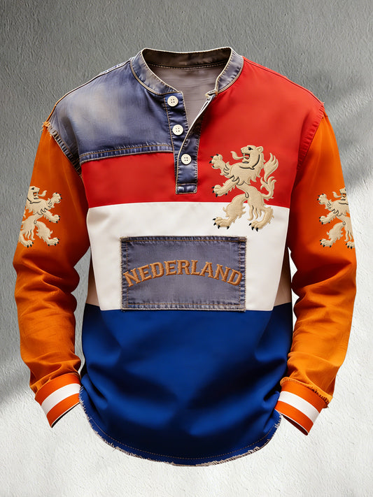 Men's Dutch King's Day Commemorative Print T-Shirt