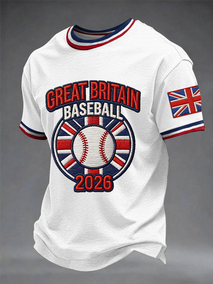 Men's Britain Baseball Peinted short sleeves t-shirt