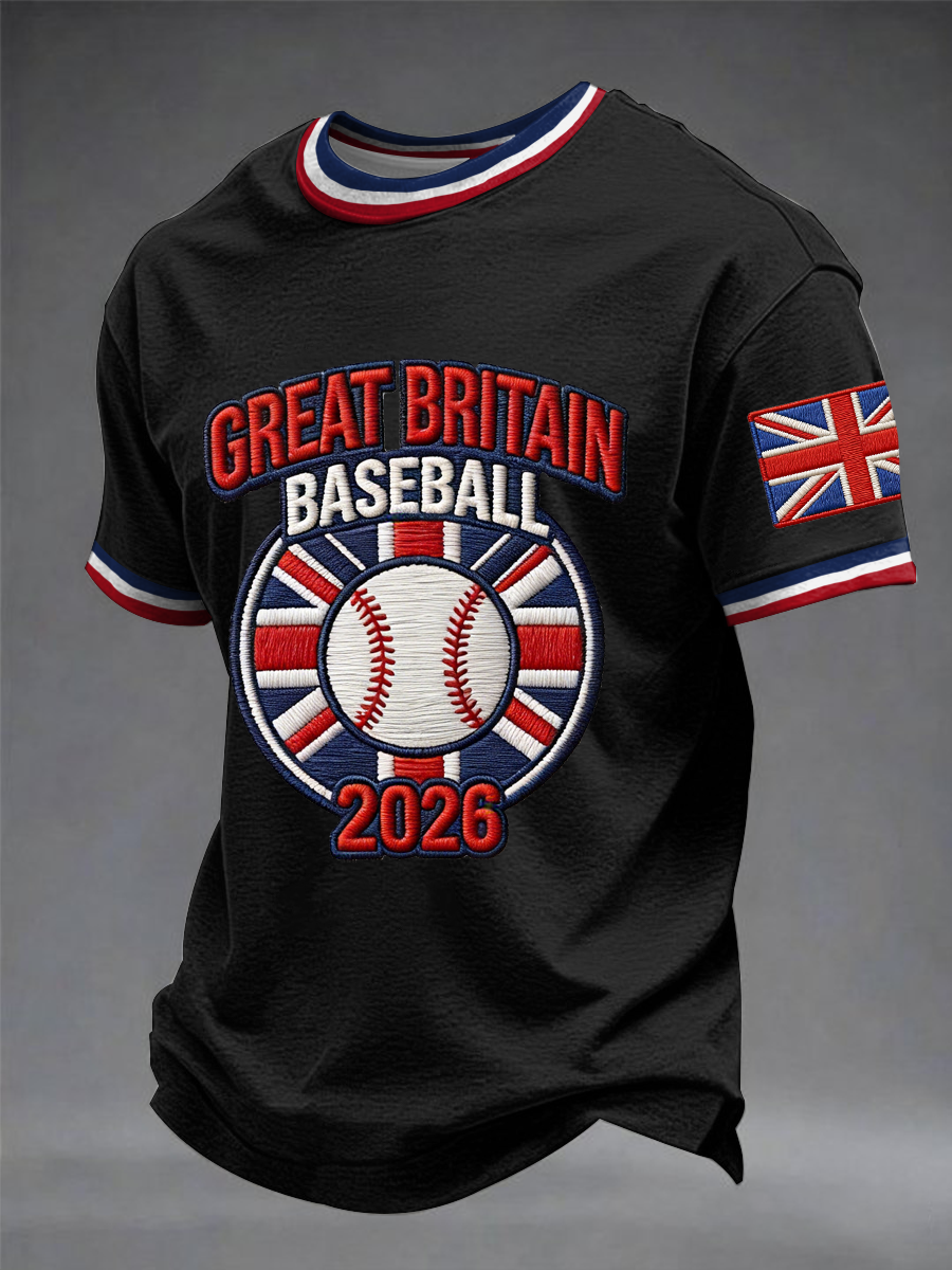 Men's Britain Baseball Peinted short sleeves t-shirt