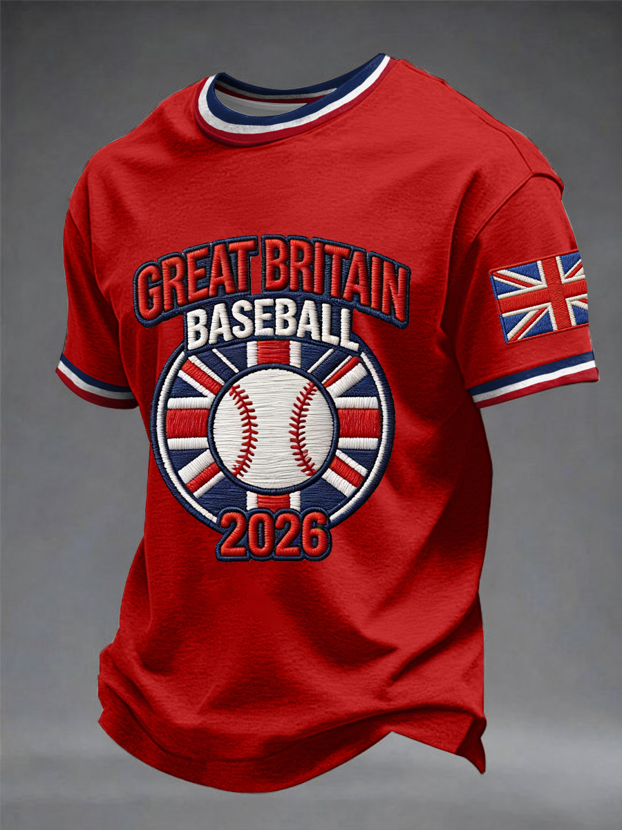 Men's Britain Baseball Peinted short sleeves t-shirt