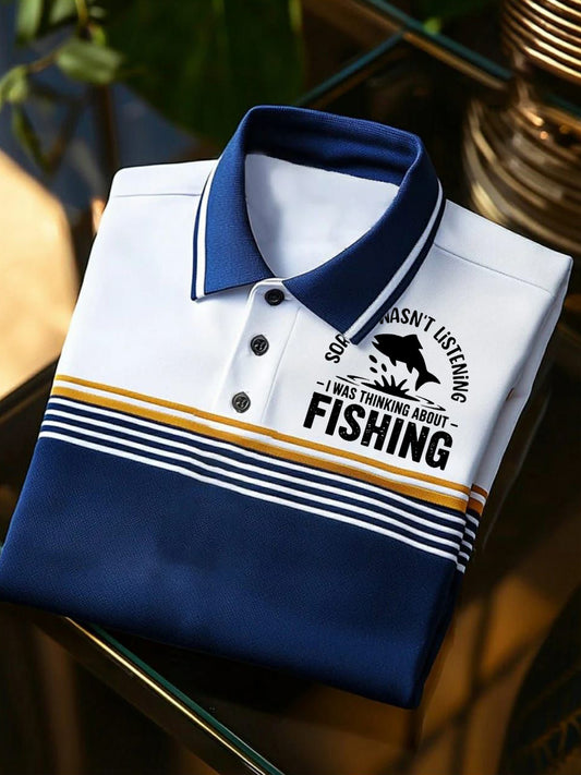 Men's I Was Thing About Fishing Printed Shirt
