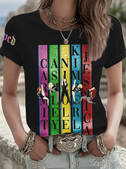 Women's Music Lover The Dolls Printed T-Shirt