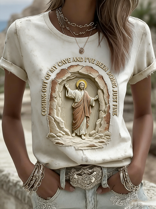 Women's Going Out Of My Cave And I've Been Doing Just Fine Short-sleeved T-shirt