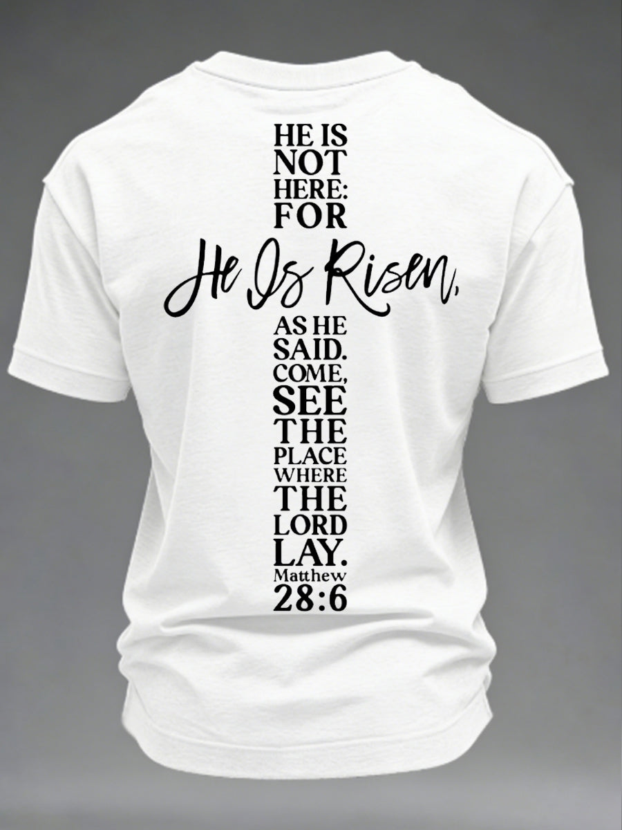 Men's A Lot Can Happen in 3 Days Embroidery Pattern Tee