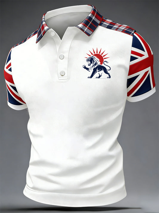 Men's British Style Printed Shirt