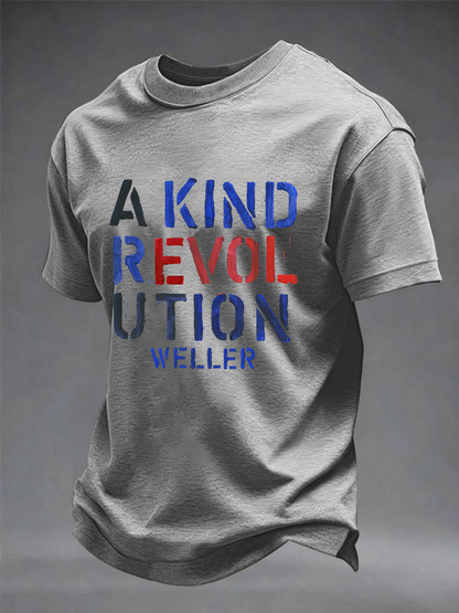 Men's UK Mods Music Lover imitation cotton short-sleeved T-shirt