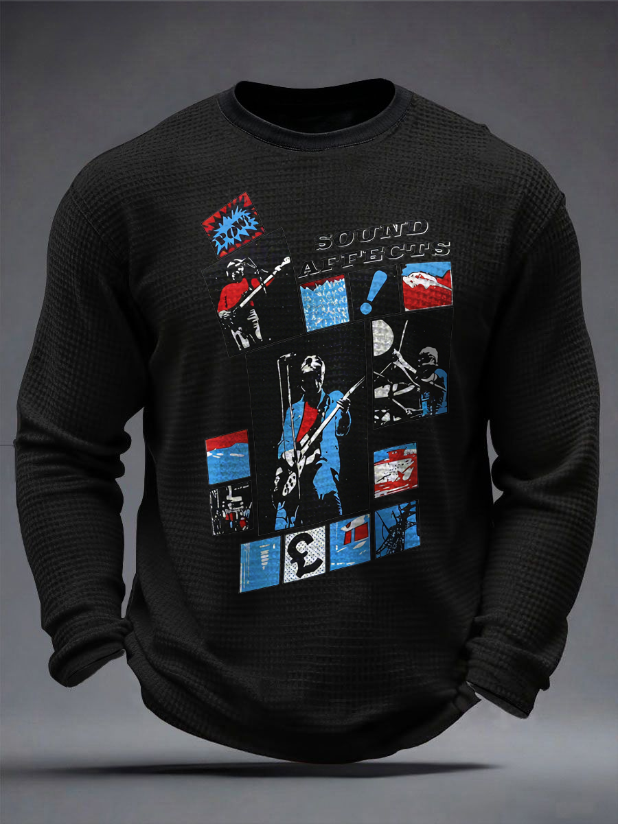 Men's UK Mods Music Lover Waffle Long Sleeve T-Shirt
