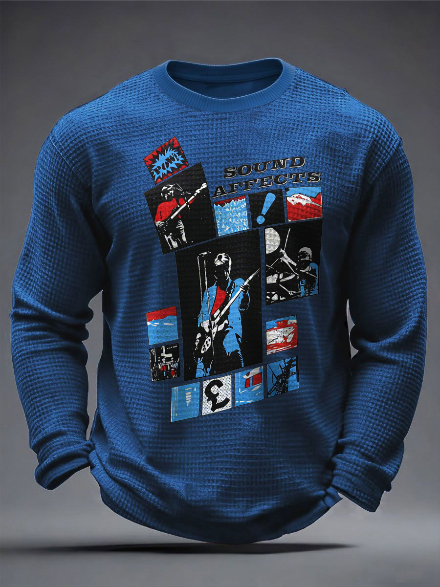 Men's UK Mods Music Lover Waffle Long Sleeve T-Shirt