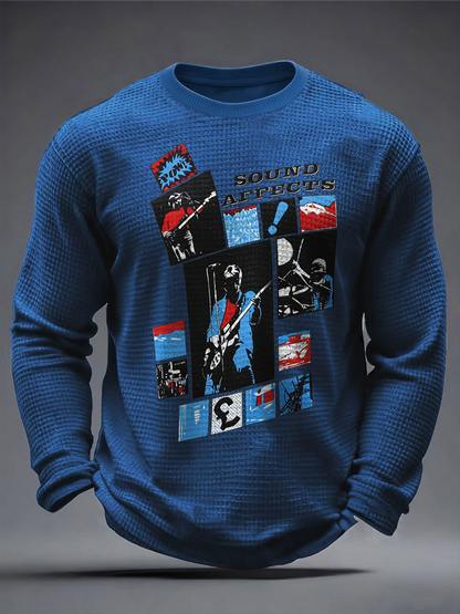 Men's UK Mods Music Lover Waffle Long Sleeve T-Shirt