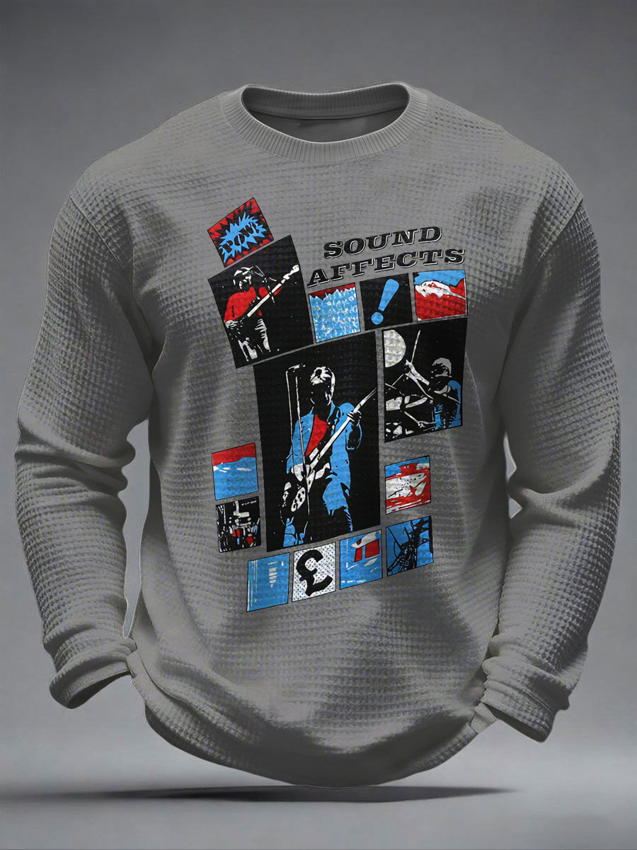Men's UK Mods Music Lover Waffle Long Sleeve T-Shirt