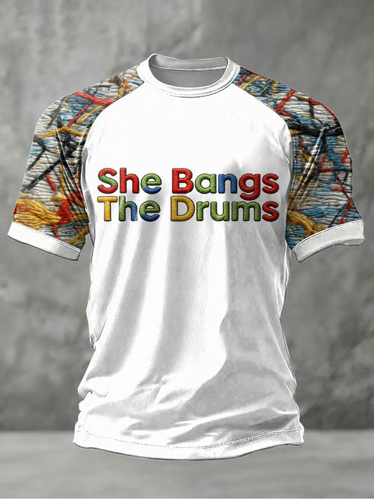 Men's Lemon Roses Music Lover Printed short sleeve t-shirt