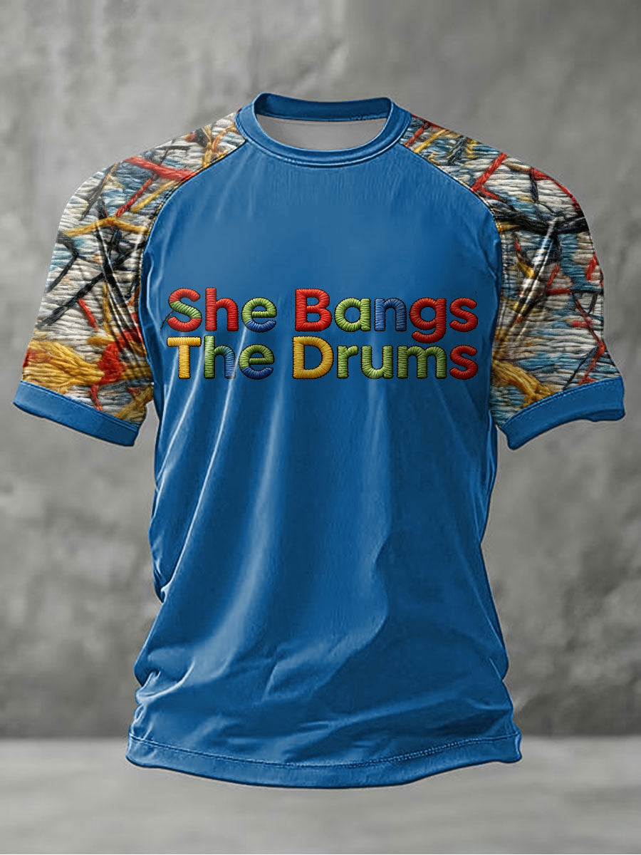 Men's Lemon Roses Music Lover Printed short sleeve t-shirt