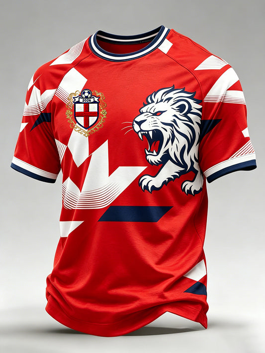 Retro British Football Fan-Style Casual Jersey