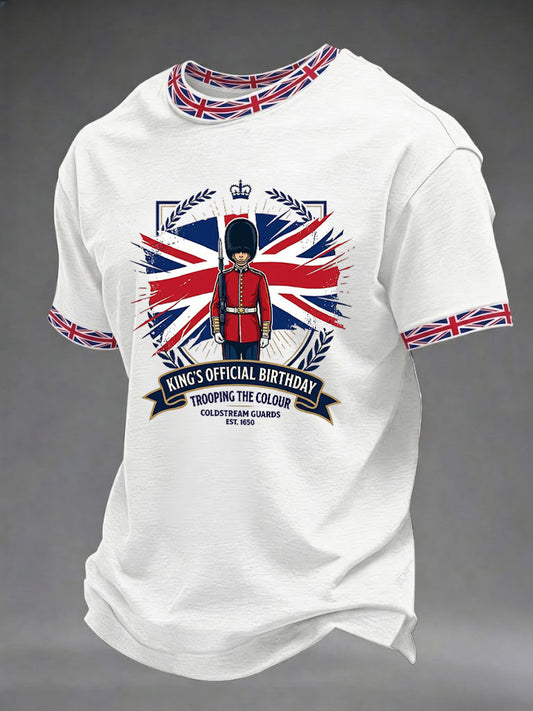 Men's King's Official Birthday Trooping The Colour Printed T-shirt