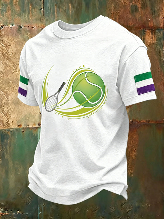 Men's  Tennis Art Print Short-Sleeve T-Shirt