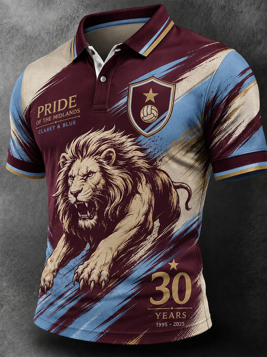 Men's Retro Football Fan Art Print Casual Jersey