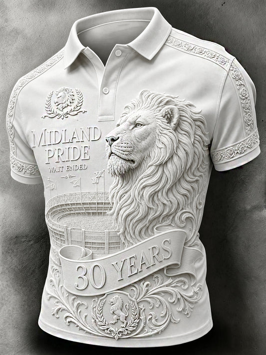 Men's Retro Football Fan Art Print Casual Jersey