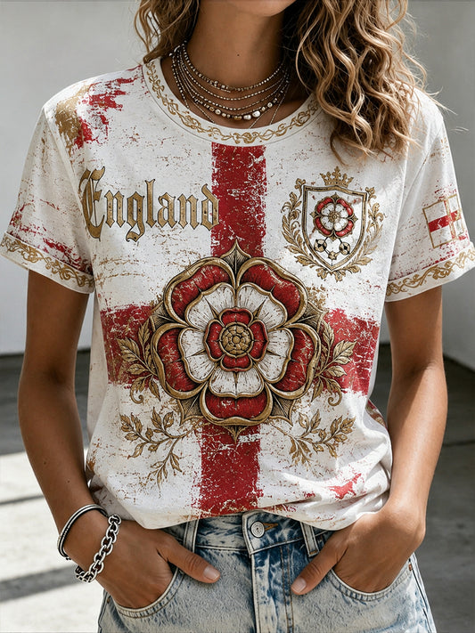 Women's England Football Short-Sleeved T-Shirt