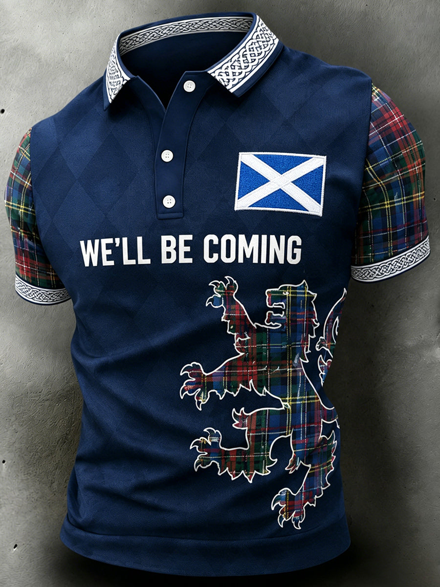 Men's Scotland Football Short Sleeve Shirt
