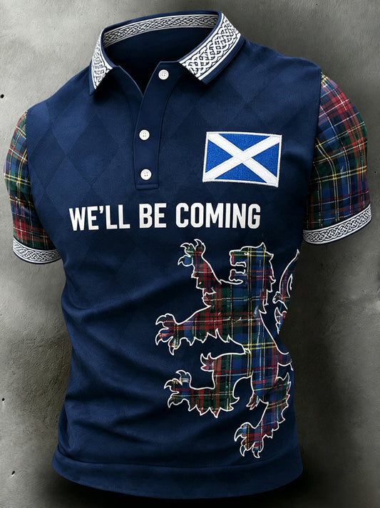 Men's Scotland Football Short Sleeve Shirt
