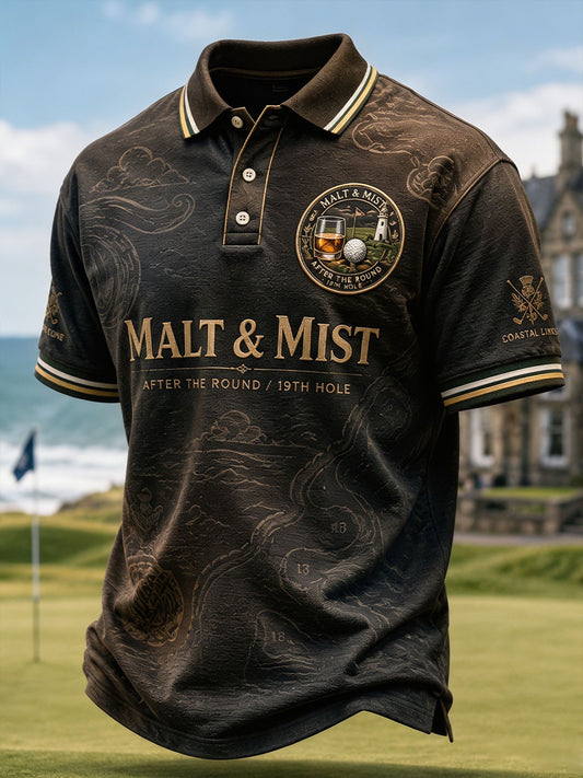 Men's Scotland Golf Lover Printed Casual Tops