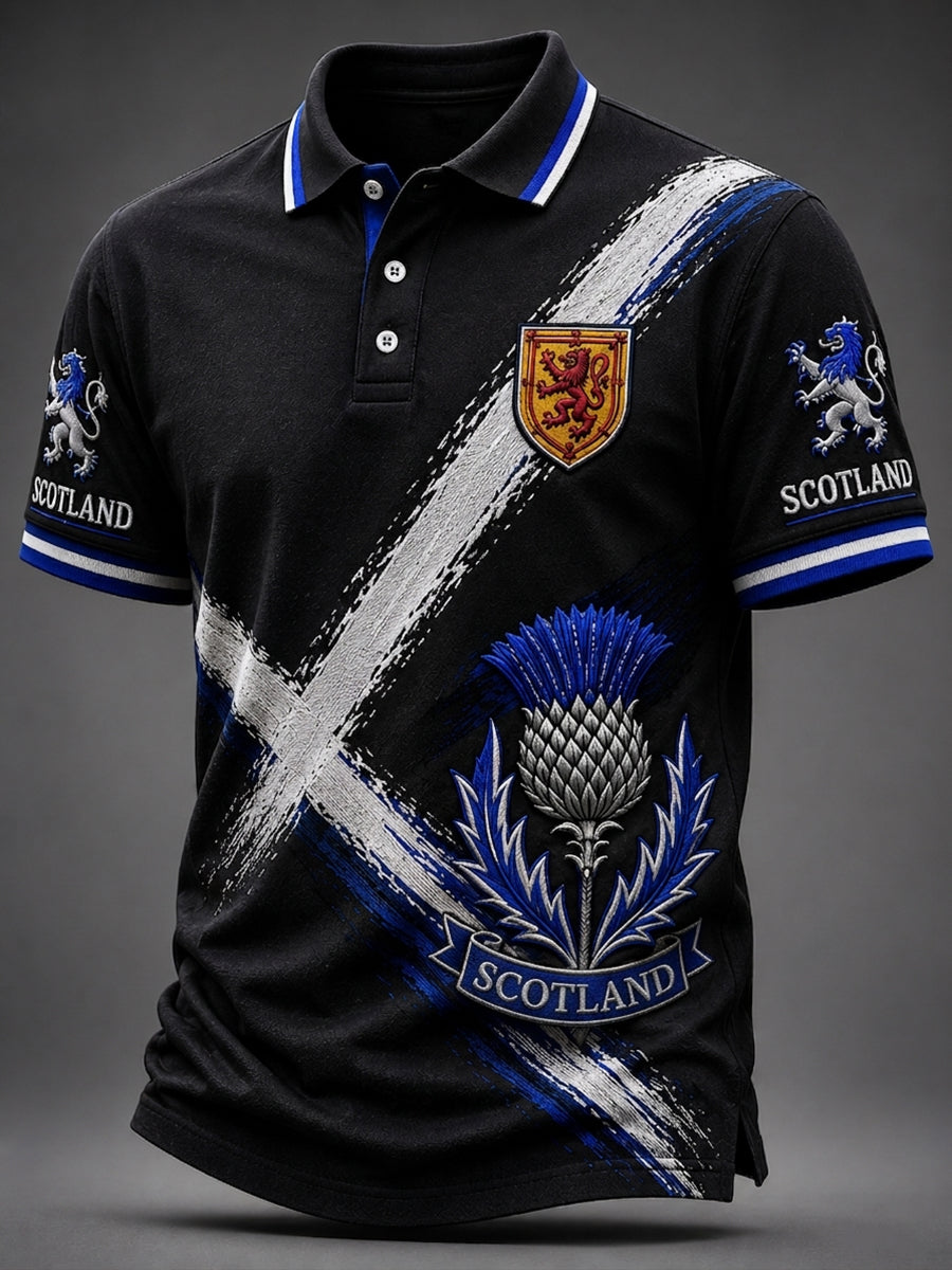 Men's Scotland Art Printed Short Sleeve Top