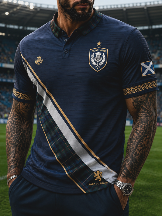 Men's UK Football Lover Scotland Printed polo shirt