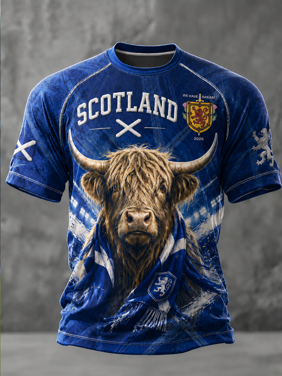 Men's UK Football Lover Scotland Printed short sleeve t-shirt