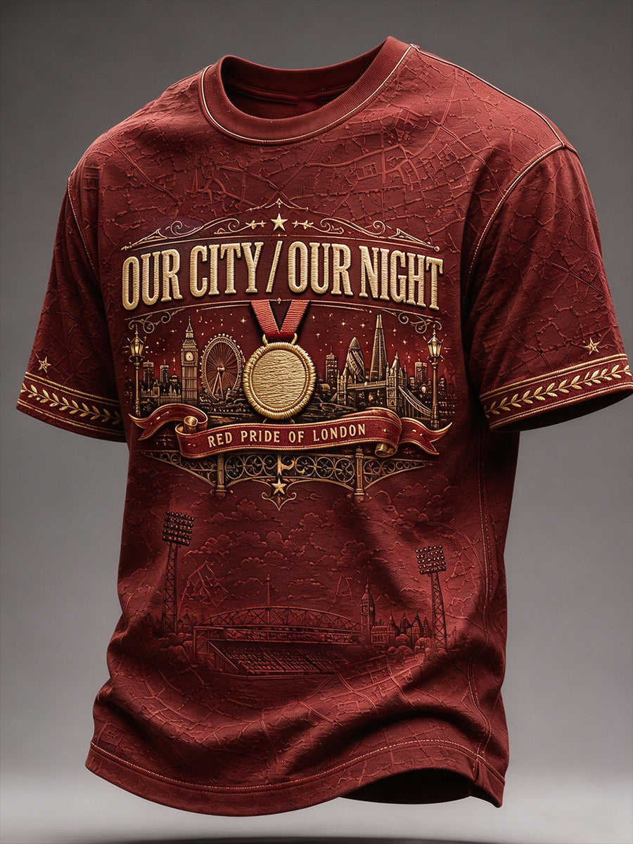 Men's North London Football Lover Printed T-shirt