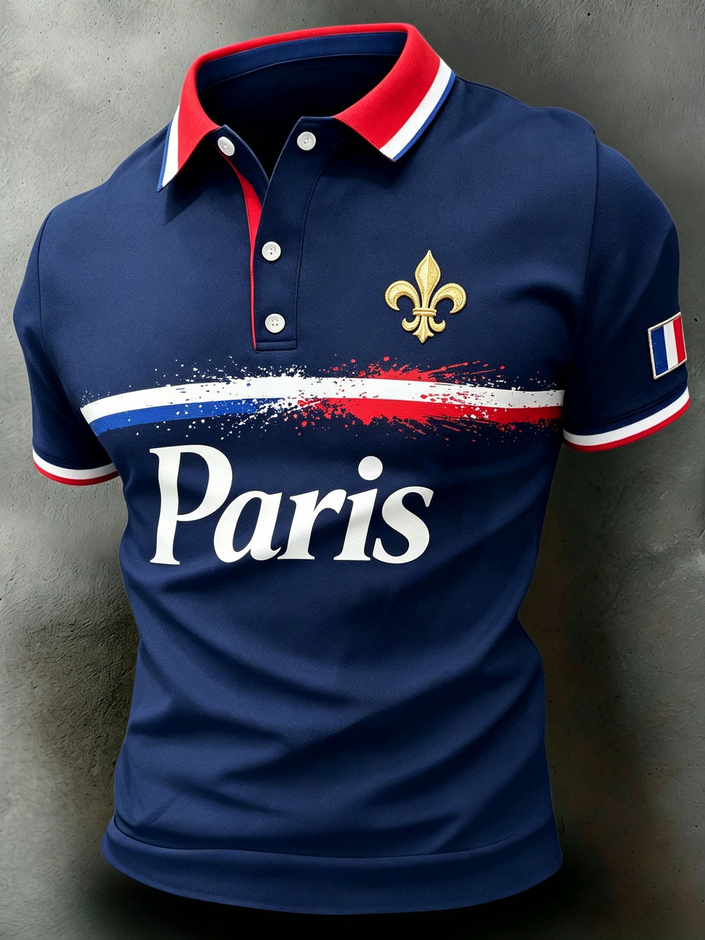 Men's Paris Saint-Germain Football Match Support Art Print Polo