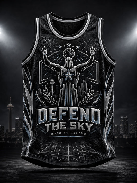 Men's Alien Art Basketball Lover Printed Tank Tops