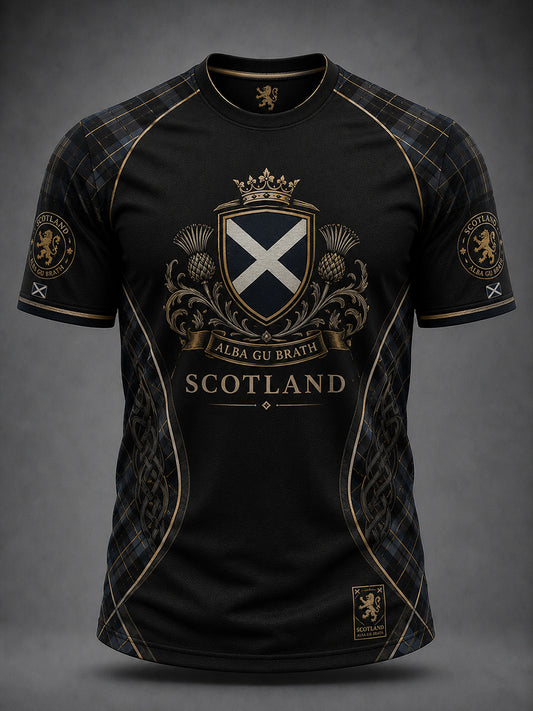 Men's Scotland Art Printed Short Sleeve T-shirt