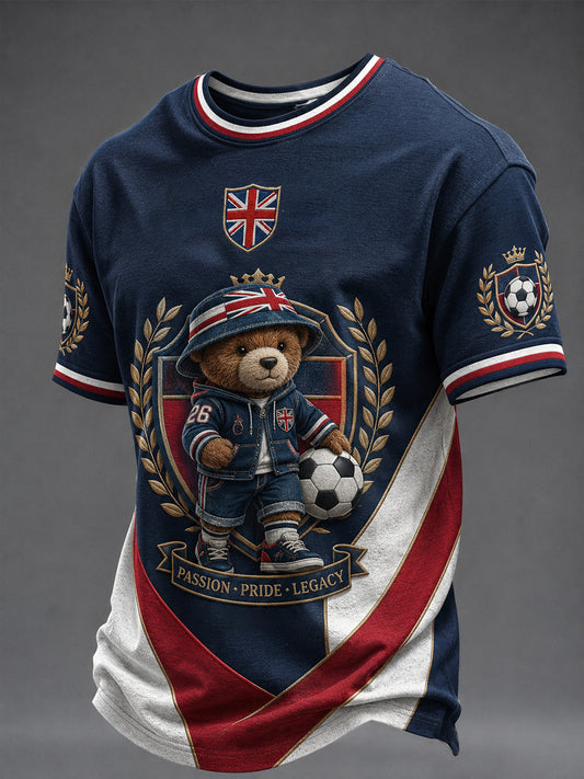 Men's British Football Printed T-shirt