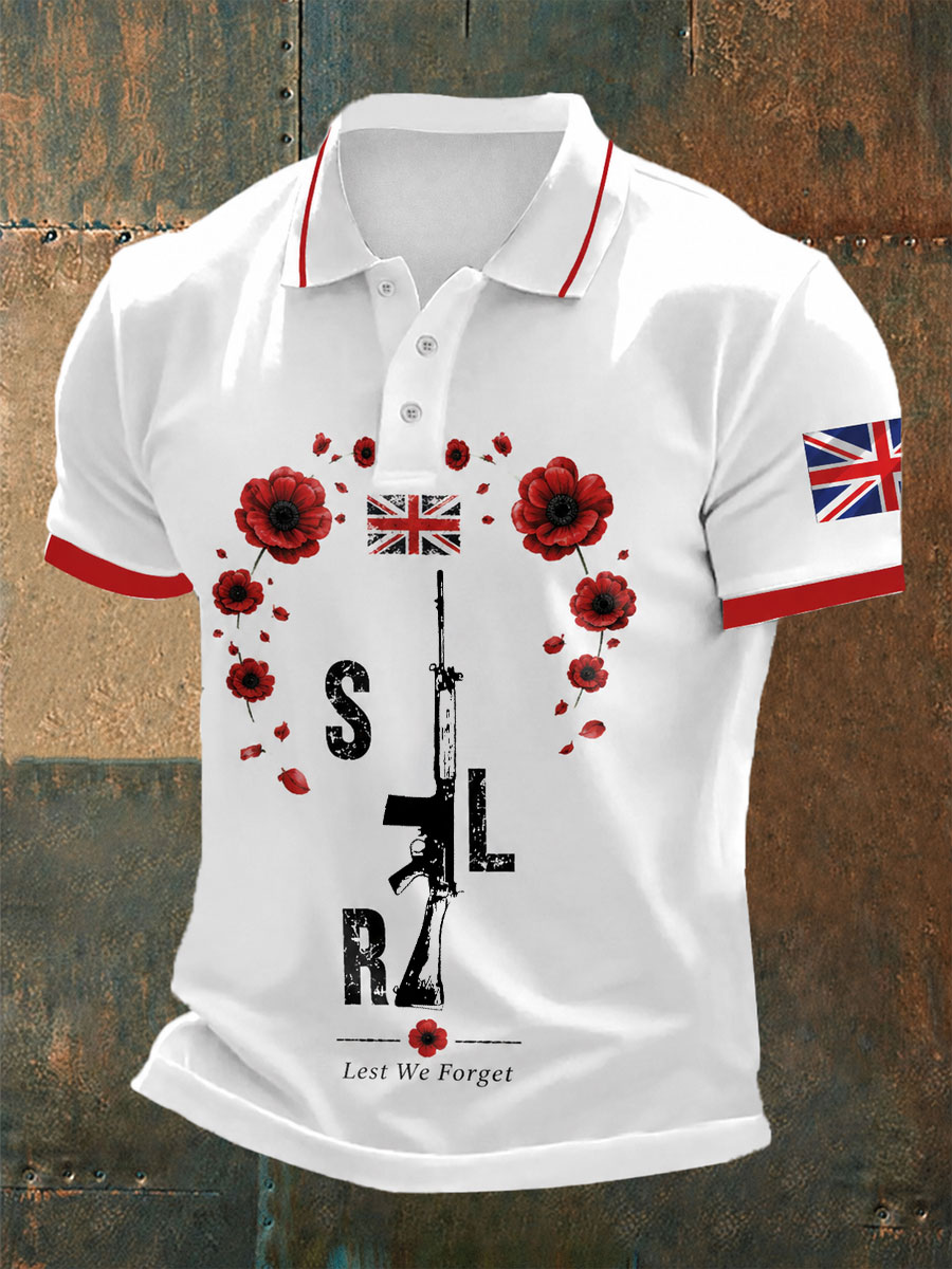 Men's SLR Lest We Forget Printed polo shirt