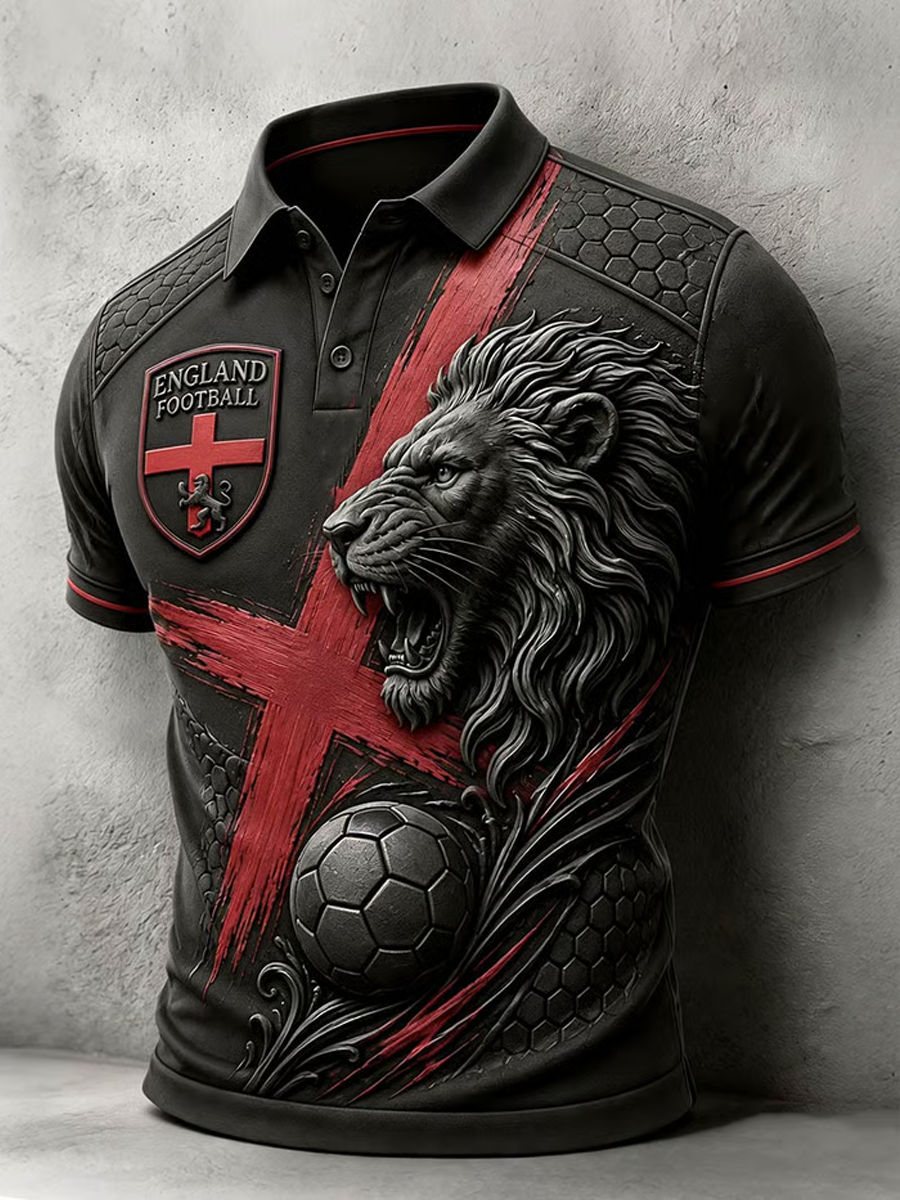 Men's UK Football Lover England Printed polo shirt