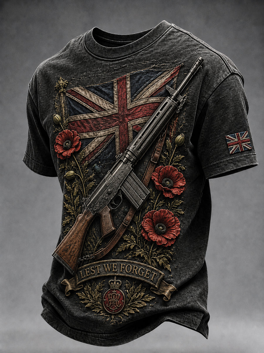 Men's Retro Weapon Print Short-Sleeve T-Shirt
