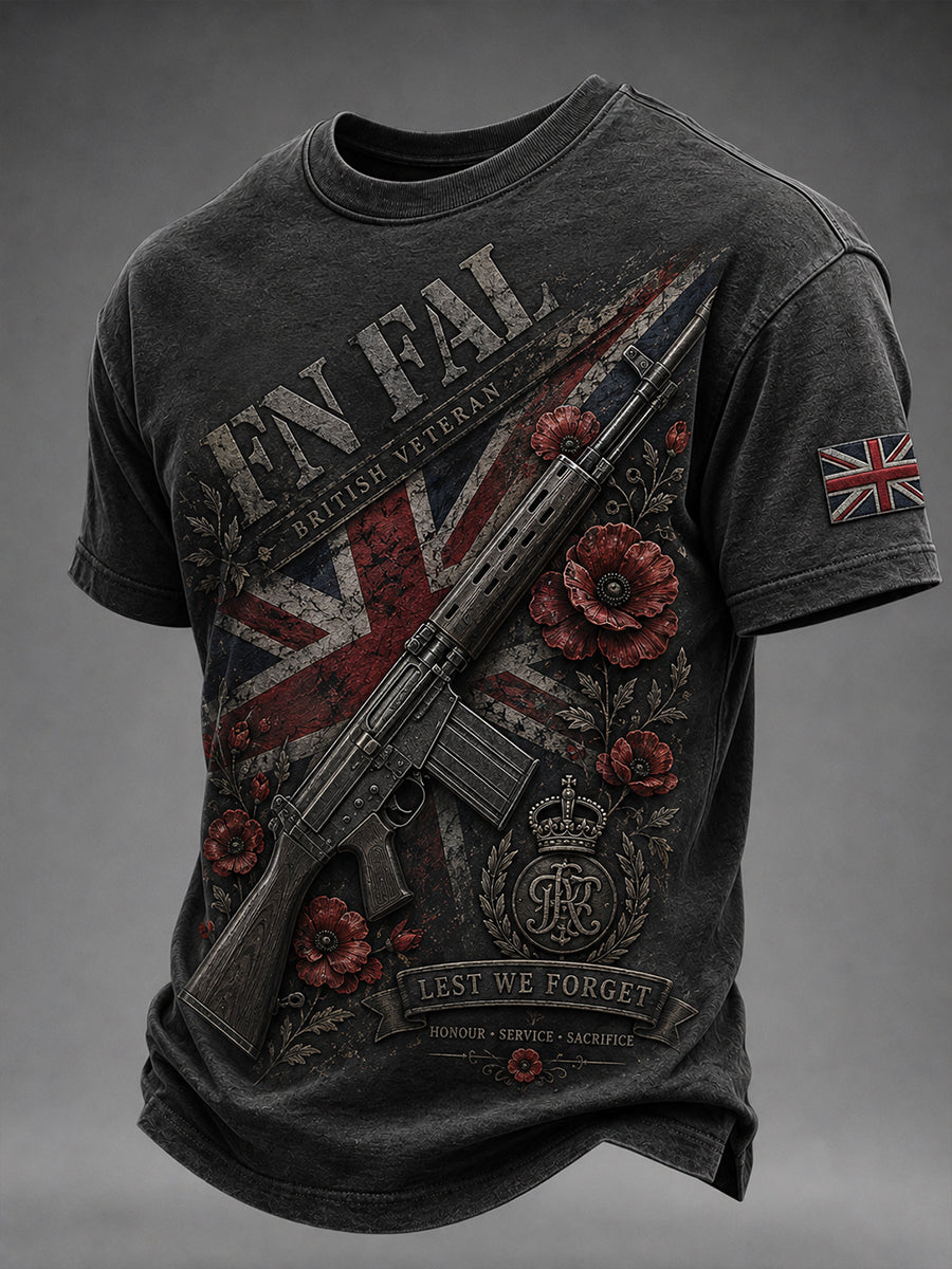 Men's Retro Weapon Print Short-Sleeve T-Shirt