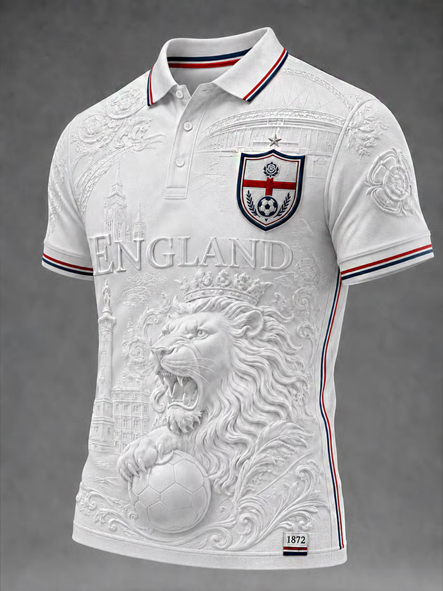 Men's UK Football Lover England Printed polo shirt