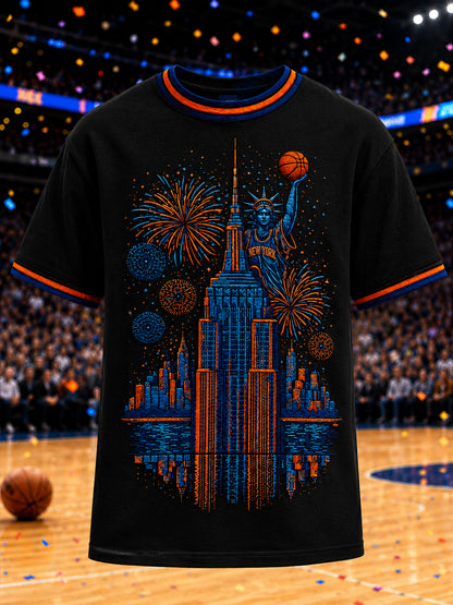 Men's Classic Basketball Fan Graphic Short Sleeve T-shirt