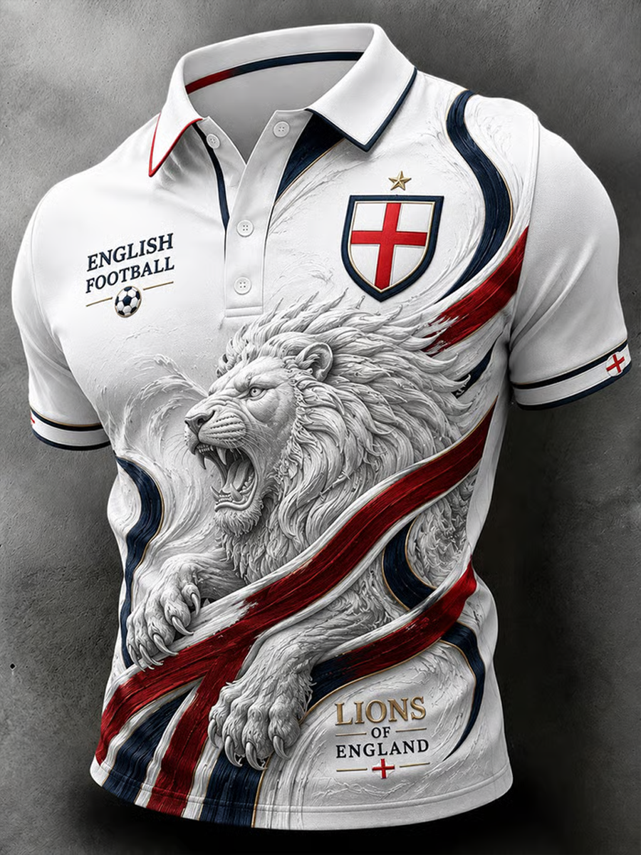 Men's UK Football Lover England Printed polo shirt