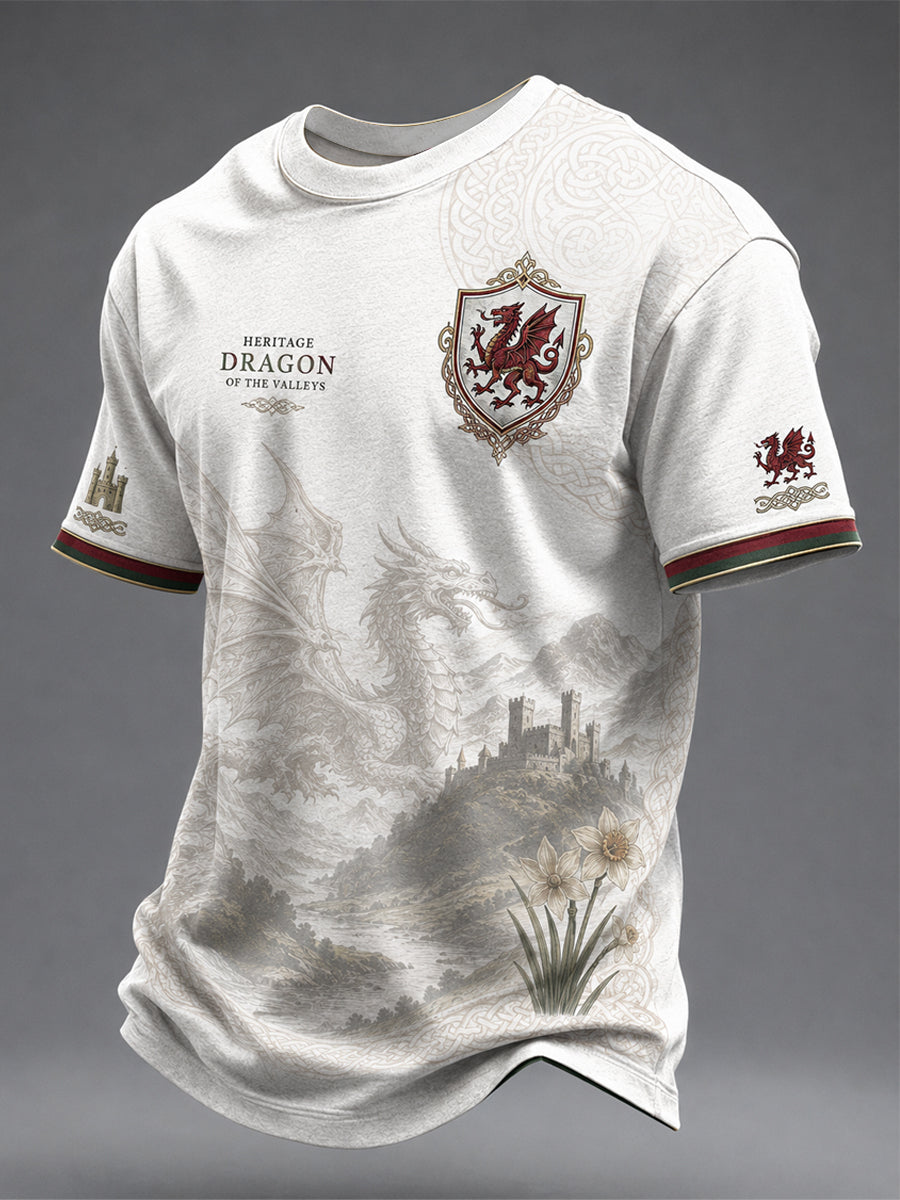Men's Welsh Dragon Printed T-shirt