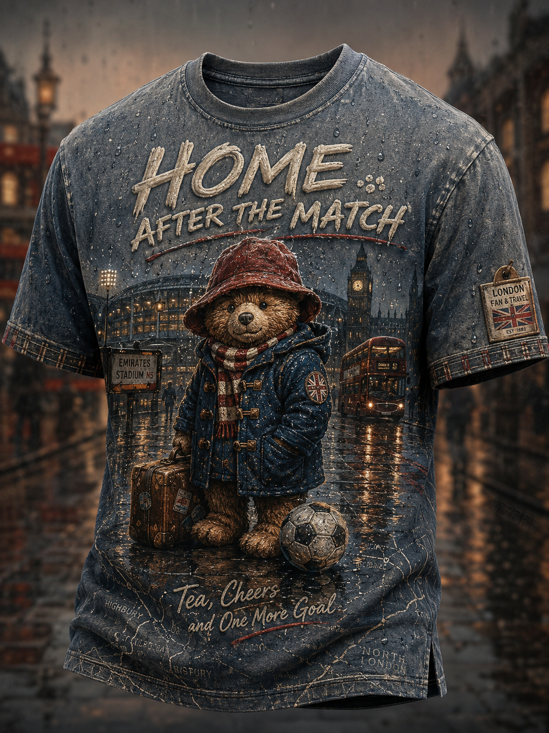 Men's Paddington Bear Football Short Sleeves T-Shirt