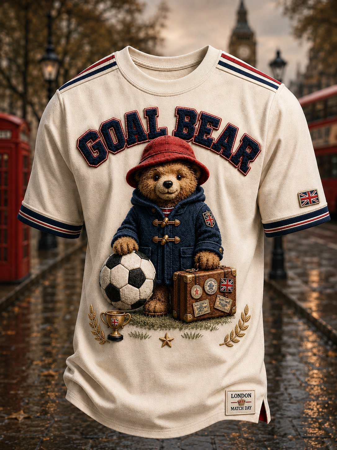 Men's Paddington Bear Football Short Sleeves T-Shirt